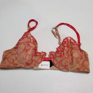 Victoria Secret Women Bra 34B Brown Plunge Unlined Underwire Adjustable Straps